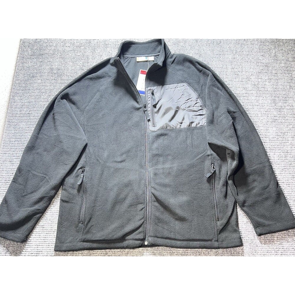 Clique Fleece Jacket Full Zip Black Mens XXL Outdoor Warm NWT
